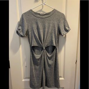 Urban Outfitters Grey Cutout TShirt Dress